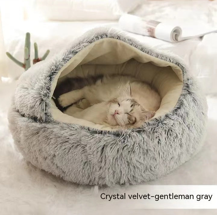 Plush Pet Bed House - Gorgeously Soft And Warm