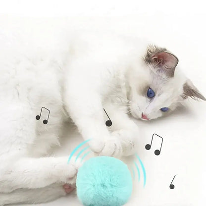 Interactive Furry Cat Ball With Responsive Sounds